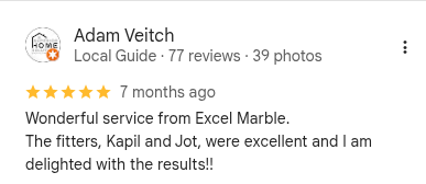 Google review from Adam Veitch